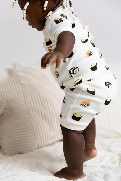 MONICA + ANDY baby-boys Organic Two-piece Shorty Pajama Set