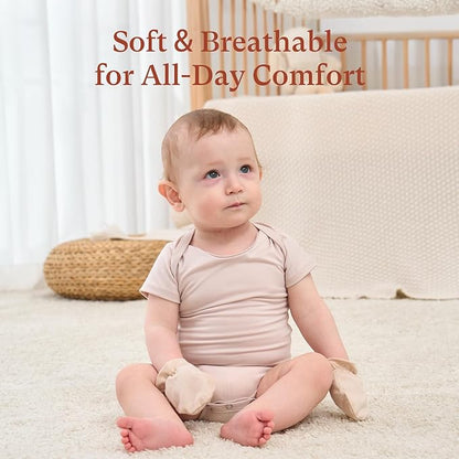 Baby Short Sleeve Onesie Bodysuits (3-Pack), Newborn Bodysuit with Snap Closure for Boys Girls Infants