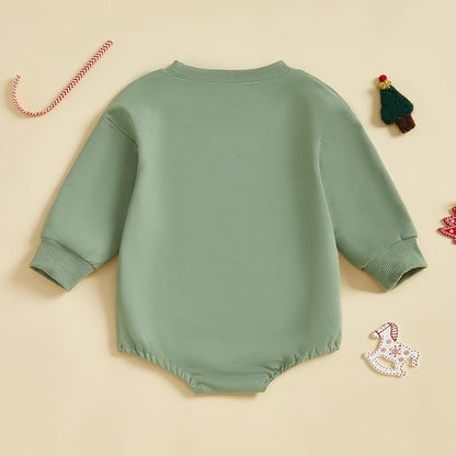 CIYCUIT My First Christmas Baby Boy Girl Outfit Infant Long Sleeve Christmas Bodysuit Romper
