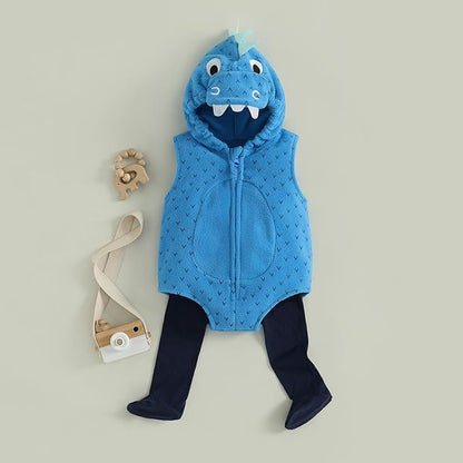 Baby Halloween Costumes Bee/Pumpkin/Ghost Costume Zipper Hooded Sleeveless Romper Stockings Infant Halloween Clothes