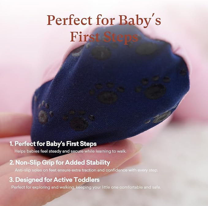 Baby Zipper Footies Pajamas, One-Piece Zip Front Jumpsuit for Boys Girls, Newborn to 24 Months