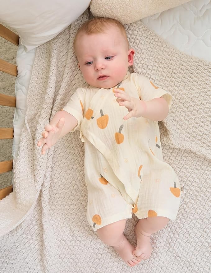 BINIDUCKLING Baby Kimono Robes Cotton Muslin Outfit Clothes Newborn - 24 Months