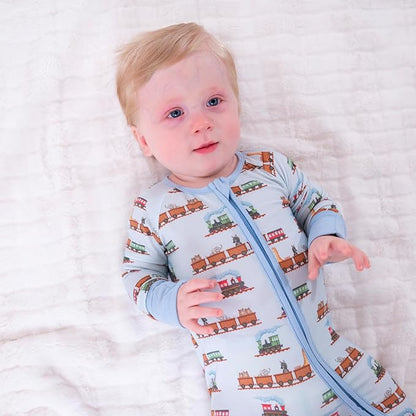 LollyBanks Baby Pajamas, 2-Way Zipper Infant Romper, 95% Viscose Made from Bamboo and 5% Spandex, Baby Sleepers