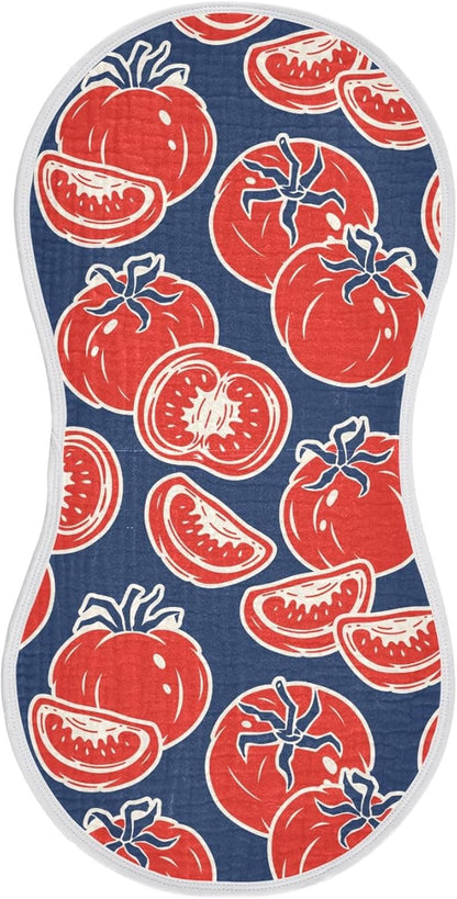 vvfelixl Burp Cloths Slice Red Tomatoes for Baby Boy Girls Baby Washcloths Burp Rags 1 Pack