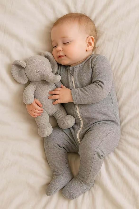 Owlivia Organic Cotton Baby Pajamas, Boys Girls 3-Pack Zip Front Sleep 'N Play, Footed Sleeper, Long Sleeve