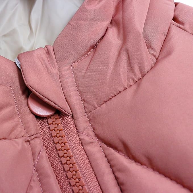 Curipeer Kids Winter Jacket Front Zip Warm Snow Wear Toddler Outer Clothing 2-8T