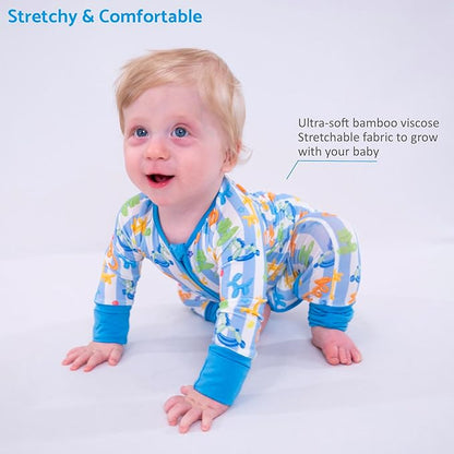 LollyBanks Baby Pajamas, 2-Way Zipper Infant Romper, 95% Viscose Made from Bamboo and 5% Spandex, Baby Sleepers