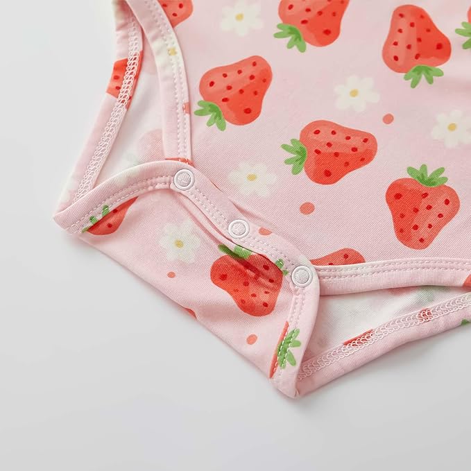 pureborn Baby Girls Boys Bodysuit Super Soft Cotton Romper 0-24 Months