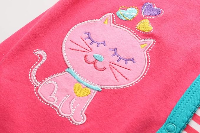 Newborn Baby Boy Girl Organic Cotton Bodysuit Long Sleeve Jumpsuit 3-Pack Outfits Clothes,0-24Months