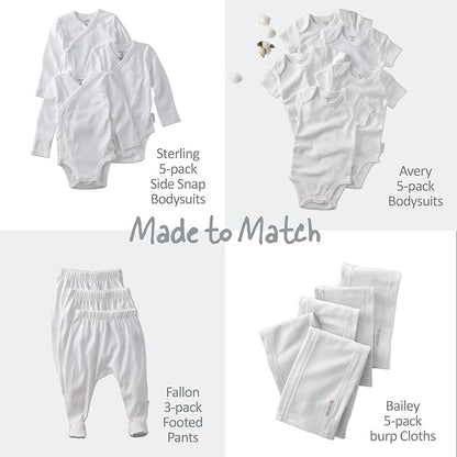 Blake 5-Pack Long Sleeve Bodysuits 100% Organic Cotton Baby Boys & Girls