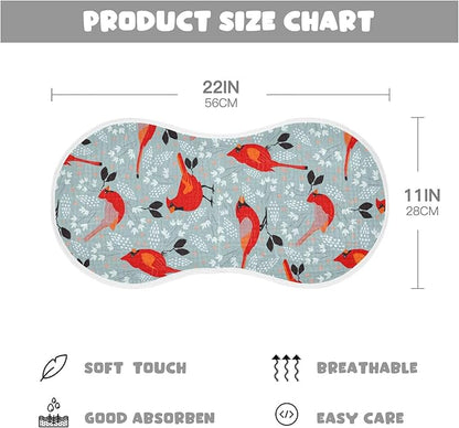 vvfelixl Muslin Burp Cloths Cardinals Bird Baby Washcloths for Baby Girl Boys 2 Pack
