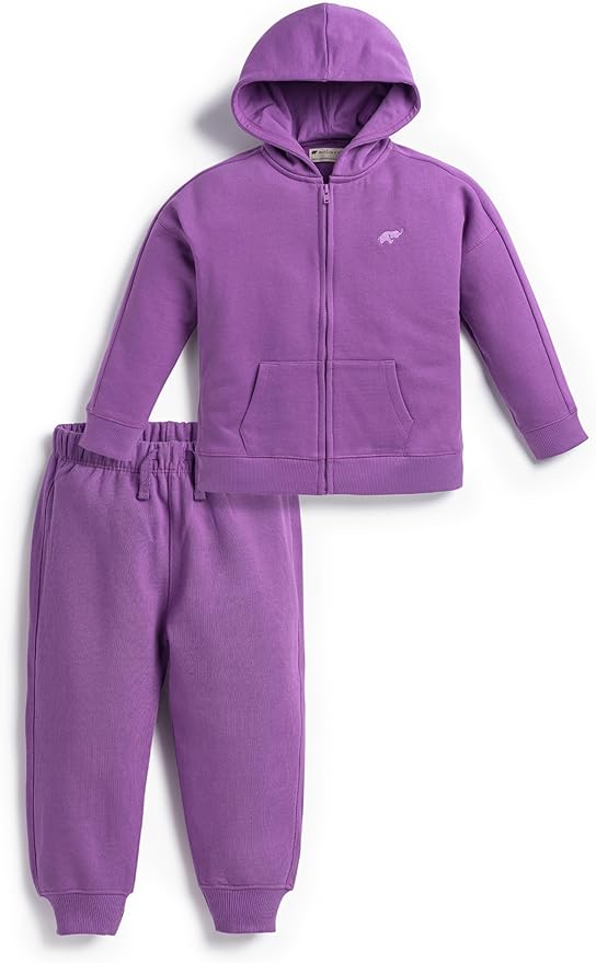 monica + andy Sporty Sweatsuit, 100% Organic Cotton Clothes for Boys & Girls, Outfit Sizes For Kids, Toddler & Infant
