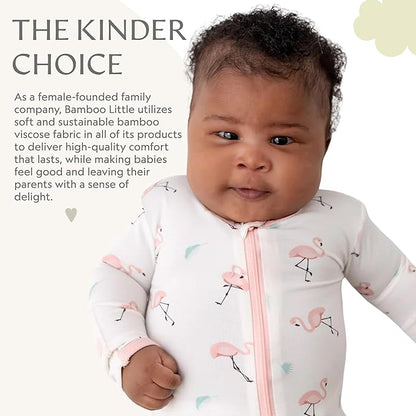 Bamboo Little Soft Baby Footie Pajamas, Baby Clothes, Newborn Sleepers, 95% Viscose and 5% Spandex, 0-24 Months