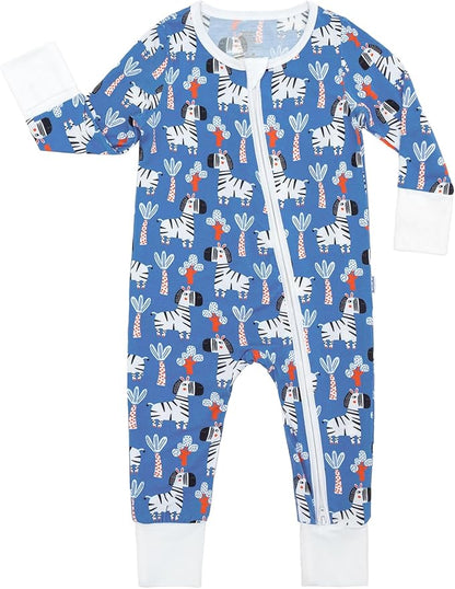 Baby Zippered Rompers Newborn Pajamas Sleepers Long Sleeve Jumpsuits Infant Zipper Romper-Viscose from Bamboo
