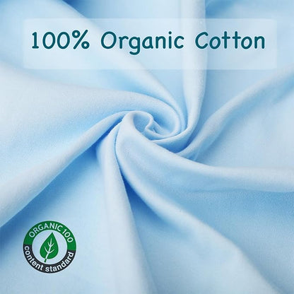 Sleep Sack 3-Pack 100% Organic Cotton Wearable Blanket Toddler Sleeping Bag Sleeveless Sleep Sack 0-6 Months Swaddle Blanket 2-Way Zipper S Size