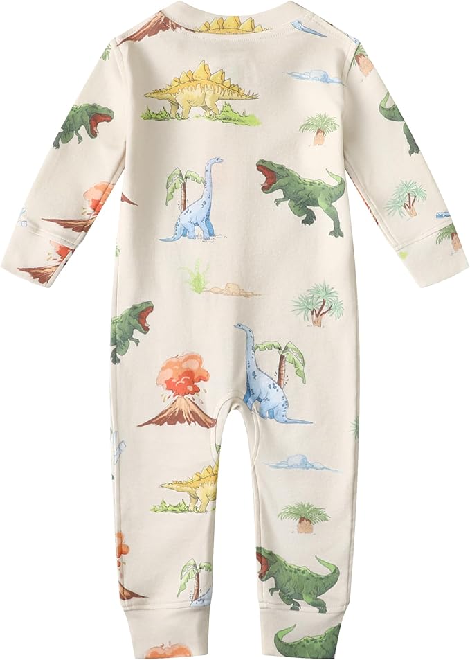 Owlivia Organic Cotton Baby Boy Girl Zip up Sleep 'N Play Pjs, Footless, Long Sleeve