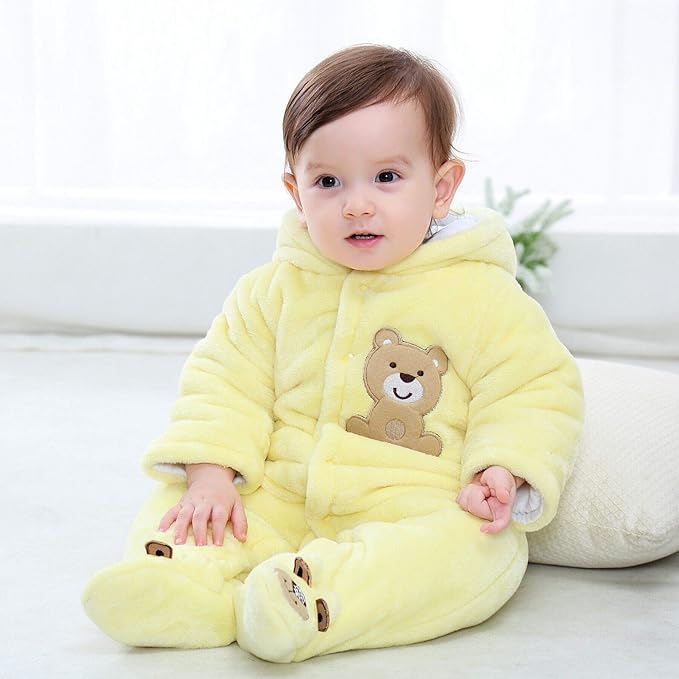 Gaorui Newborn Baby Jumpsuit Outfit Hoody Coat Winter Infant Rompers Toddler Clothing Bodysuit