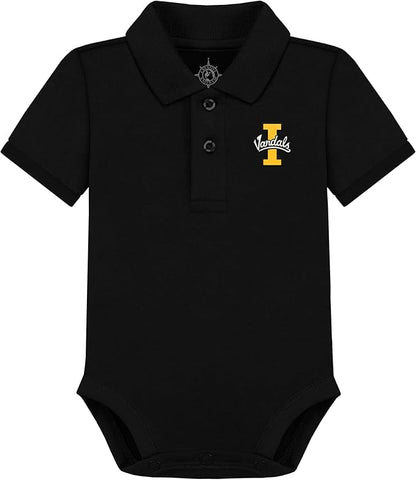 Creative Knitwear College Baby Polo Bodysuit Solid - Team Logo, Multiple Colors, for Boys & Girls (0-12 Months)
