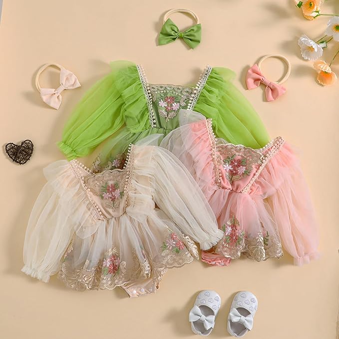 Baby Girl Clothes Floral Boho Lace Romper Bodysuit Romper Jumpsuit Summer Outfit Summer Baby Clothes Girls