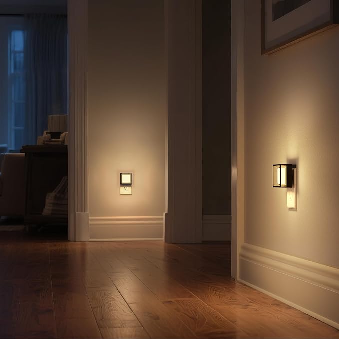 DORESshop LED Night Light, Night Lights Plug Into Wall [2 Pack] with Dusk-to-Dawn Sensor, Dimmable Nightlights, Adjustable Brightness for Bathroom, Hallway, Bedroom,Kids Room,Stairway,3CCT