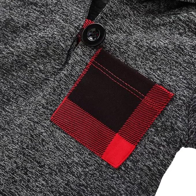 Baby Boy Clothes Infant Hoodie Tops Outfit Long Sleeve Sweatshirt Plaid Pants 2pcs Set 0-36 Months
