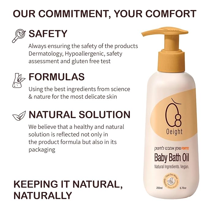 Baby Bath Oil Forte 100% Natural Active Ingredients Dead Sea Mineral