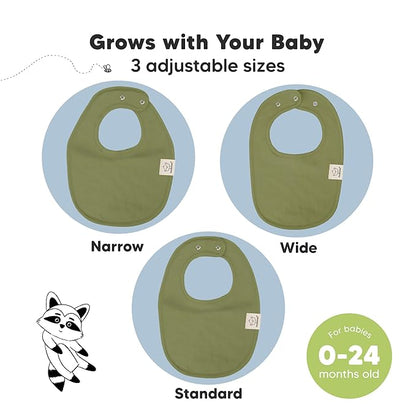 8-Pack Organic Baby Bibs for Boys, Girls - Soft Cotton Drooling and Teething Bibs for Baby Girl & Boy, Extra Absorbent, Easy To Clean & Put On for Toddler, Newborn, Infant 0-24 Months (Cruise)