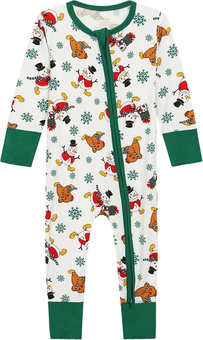 Baby Zippered Rompers Newborn Pajamas Sleepers Long Sleeve Jumpsuits Infant Zipper Romper-Viscose from Bamboo