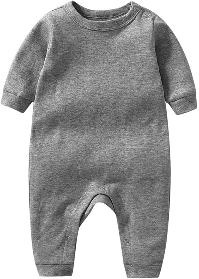 Unisex Baby Onesie, Long Sleeve 100% Cotton Baby Clothes, Baby Footless Jumpsuit