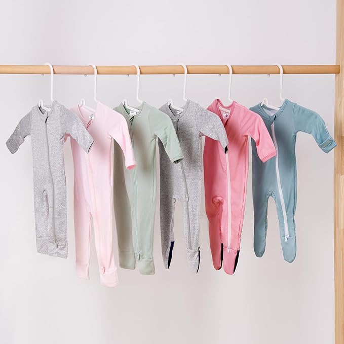 Baby Zipper Footies Pajamas, One-Piece Zip Front Jumpsuit for Boys Girls, Newborn to 24 Months