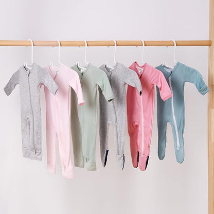 Baby Zipper Footies Pajamas, One-Piece Zip Front Jumpsuit for Boys Girls, Newborn to 24 Months