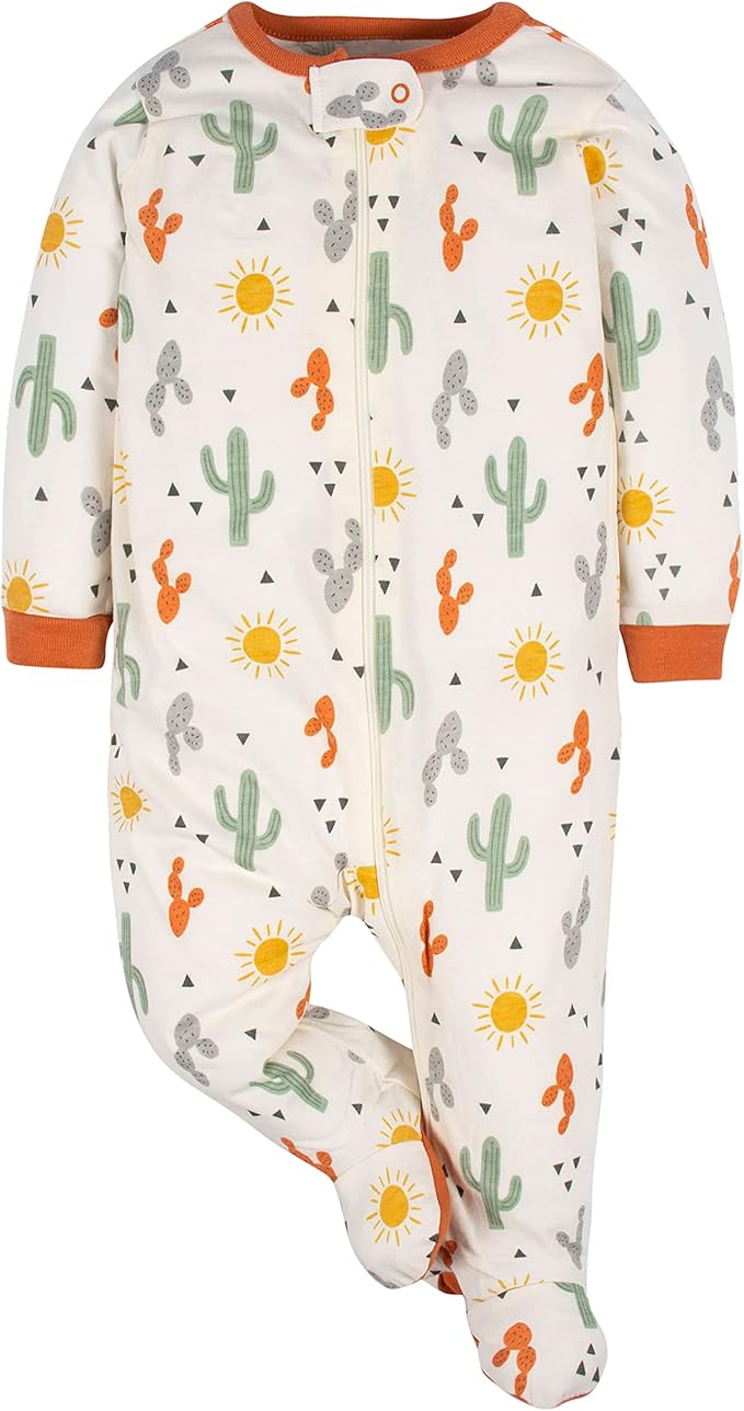 Gerber unisex-baby 4 Pack Sleep 'N Play Footie