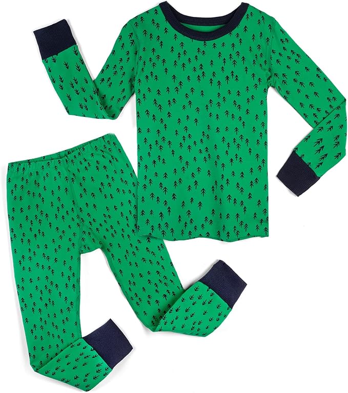 Mightly Boys and Girls' Pajamas | 100% Organic Cotton Soft, Elastic and Comfortable Footless Pajama Set for Toddlers & Kids