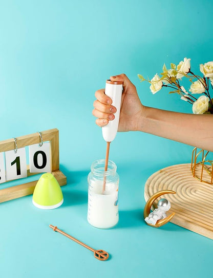 Handheld Electric Baby Formula Mixer,Handheld Drink Mixer (Off White)