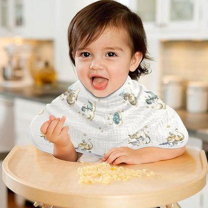 Vvfelixl Baby Burp Cloths Dragon Newborn Cotton Burping Set Washcloths 4 Pack