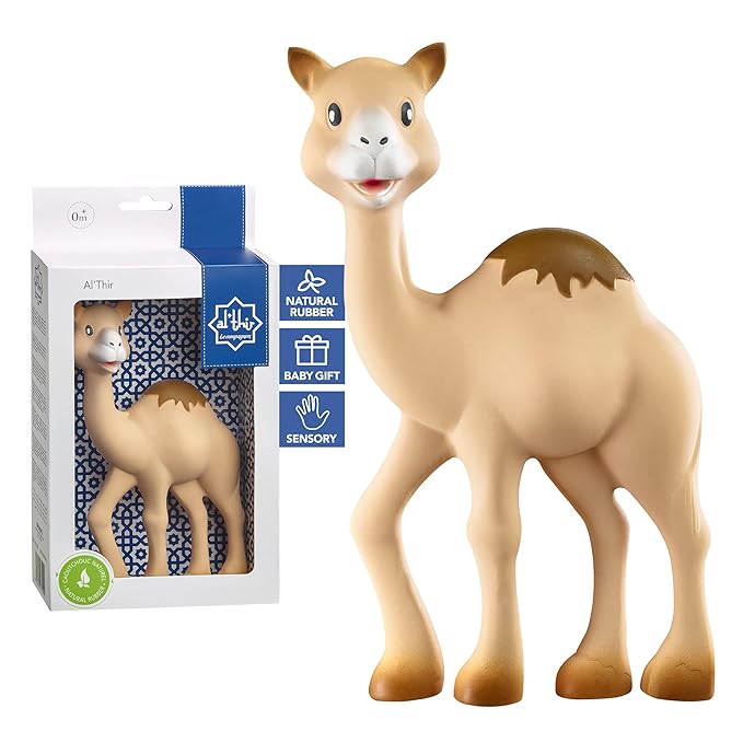 Sophie la girafe Al'Thir The Camel | Teether Friend to Sophie la girafe | Natural Rubber | Designed for Teething Babies | Awaken All 5 Senses | Easy to Clean