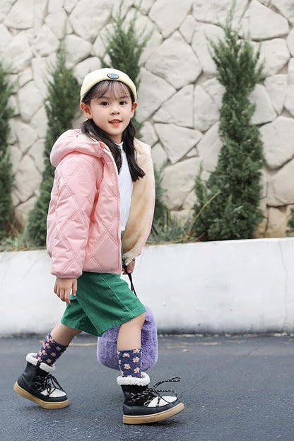 Baby Boys Girls Toddlers Winter Coats Puffer Jacket Hooded Down Snow Jacket Coat Outerwear