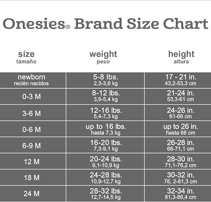 Onesies Brand, Unisex Baby, 6-Pack Long Sleeve Bodysuits