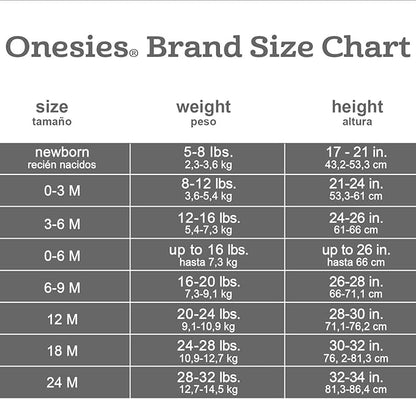 Onesies Brand, Unisex Baby, 6-Pack Long Sleeve Bodysuits