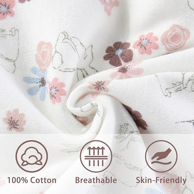 Baby Boy Girl Bodysuit 5 Pack Cotton Short Sleeve Romper Soft Baby Clothes Outfit 0-12 Month