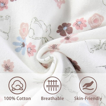 Baby Boy Girl Bodysuit 5 Pack Cotton Short Sleeve Romper Soft Baby Clothes Outfit 0-12 Month