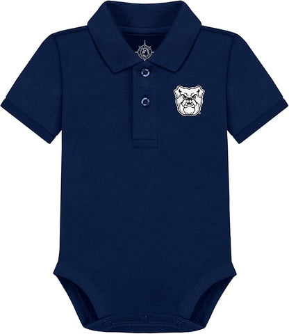 Creative Knitwear College Baby Polo Bodysuit Solid - Team Logo, Multiple Colors, for Boys & Girls (0-12 Months)
