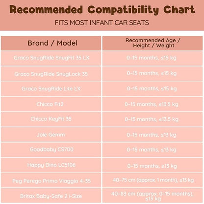 ACRABROS Car Seat Cover Baby: Winter Infant Carseat Canopy for Boy Girl Newborn, Zipper Peeping Window, Warm Cozy Cold Weather Waterproof Fitted, Heather Grey