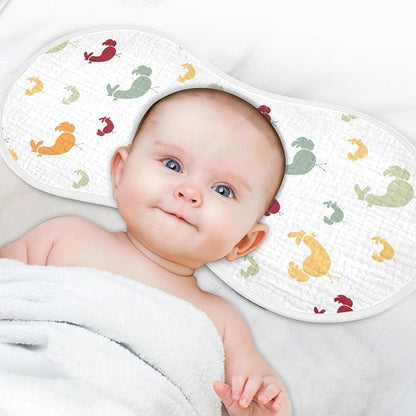 vvfelixl Baby Burp Cloths Animal Chicken Baby Newborn Cotton Burping Cloths Set Baby Washcloths 4 Pack
