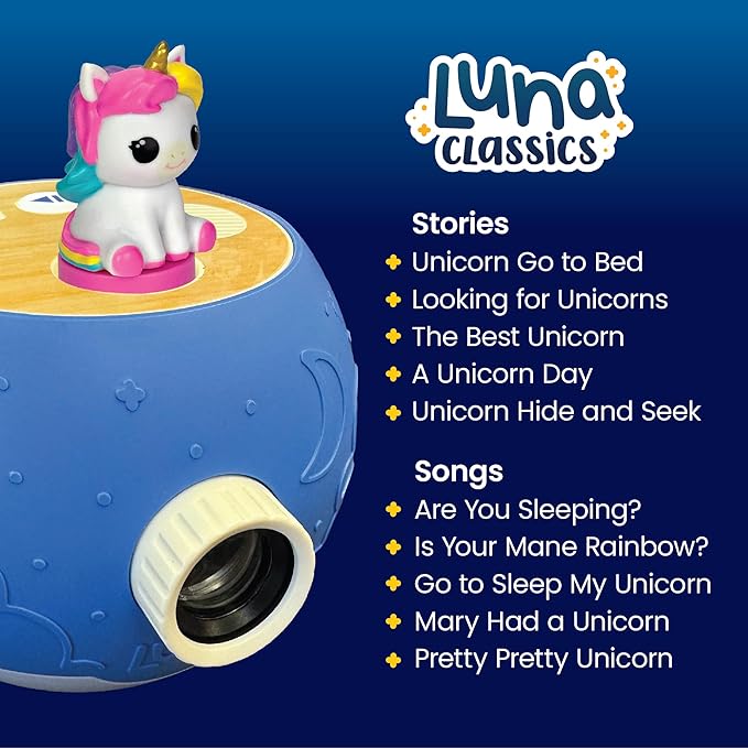 Unicorn Figurine Cartridge – Projects 5 Stories and 5 Songs, Over 30 Minutes of Audio Content | Gift and Toy for Ages 3+