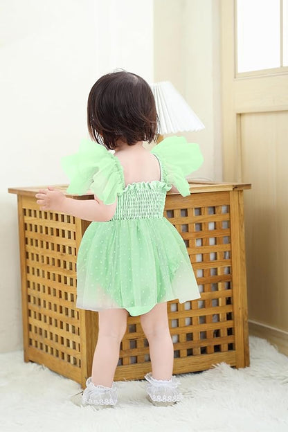 Baby Girl Clothes Infant Tulle Romper Ruffe Sleeveless Bodysuit Baby Girl Outfits Infant Girl Dress 0-18M