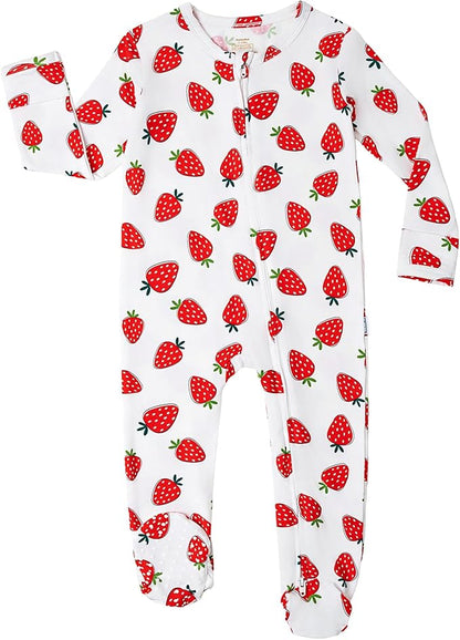 Baby Footie Romper Pajamas Unisex Newborn Infant Pjs Soft Rompers Viscose from Bamboo Sleepwear