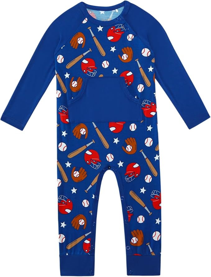 Baby Boys Girls Romper-Viscose Made from Bamboo, Long Sleeve Jumpsuits Soft Footless Rompers, Unisex