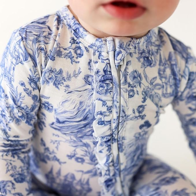 Ruffled Zippered Vintage Pink Rose One Piece