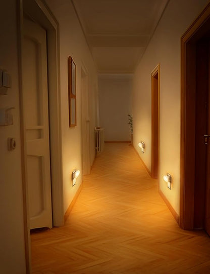 DORESshop RGB 120V Night Lights Plug into Wall, 0.7W LED Night Light for Kids Room, Bathroom Night Light, Stair Lights, Hallway Light, Color Moving, 2 Pack Christmas Gifts